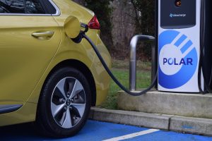 Electric vehicle charging with an EV rapid charger