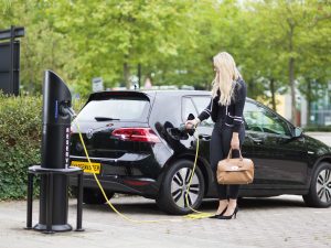 Volkswagen electric vehicle public charging point