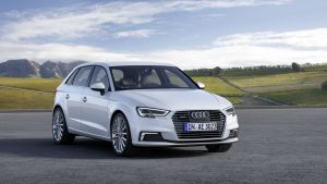 Audi A3 e Tron silver - front side view