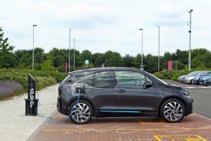 BMW i3 at Chargemaster's 10,000th commercial and public charging point