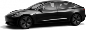 Tesla Model 3 in black Electric car EV