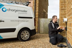 homecharge installation with van and equipment