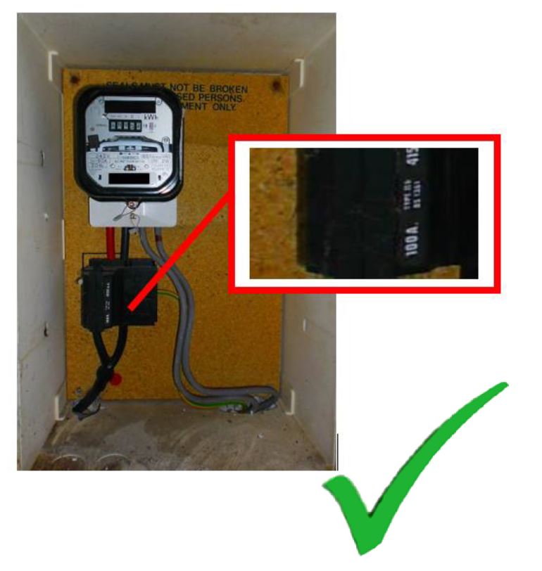 Example of electric meter area